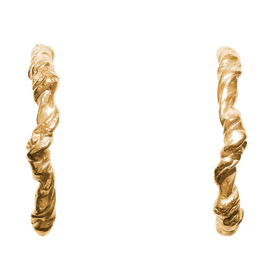 BORN BY THE SEA BIG HOOPS GOLD PLATED